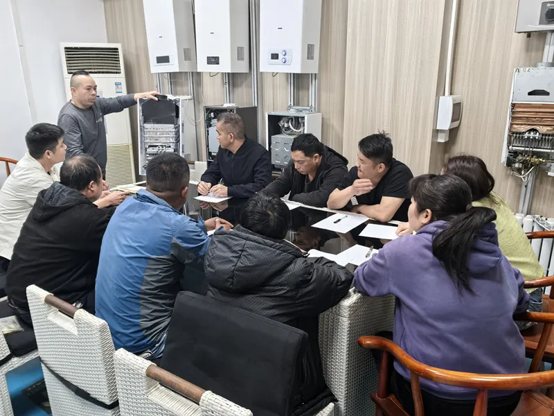 Екипът на Gastek Production подобрява експертния опит в инсталацията на нагревателя за газови бойлери и контрола на качеството