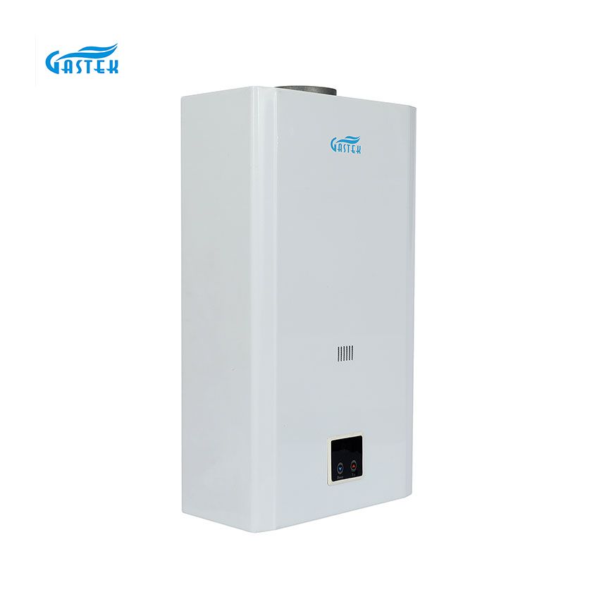 Постоянна температура 10L 12L 16L 18L Тип димоотвод LCD панел, монтиран на стена без резервоар, Instant LPG, природен газ, нагревател за гореща вода за душ